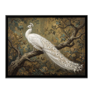 View 2 of Ivory Peacock on a Branch