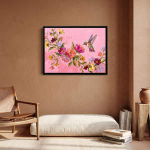 View 3 of Hummingbird's Descent in Pink