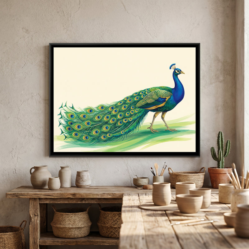 Majestic Strut - canvas art shown in a second room setting