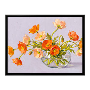 View 2 of Sprawling Poppies in a Shallow Bowl