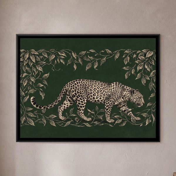 Prowling Leopard Amidst Vines