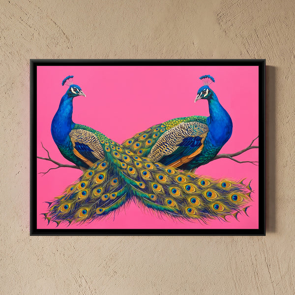 Azure Plumes on Pink