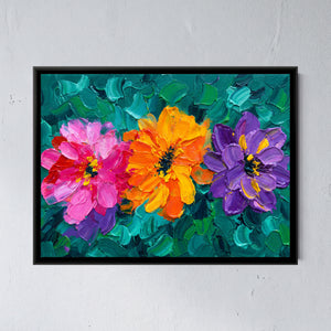 View 1 of Vibrant Impasto Blooms
