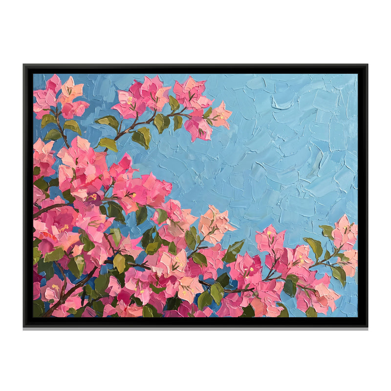 Bougainvillea Canopy - framed canvas print, front view