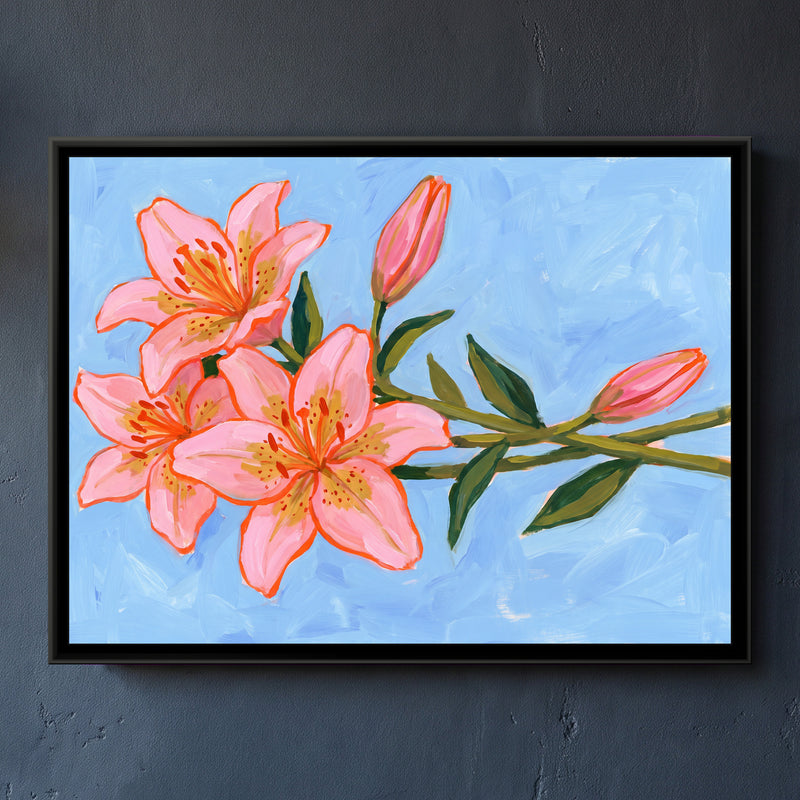Pink Lilies in Bloom