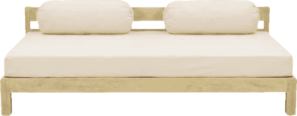 low wooden diwan