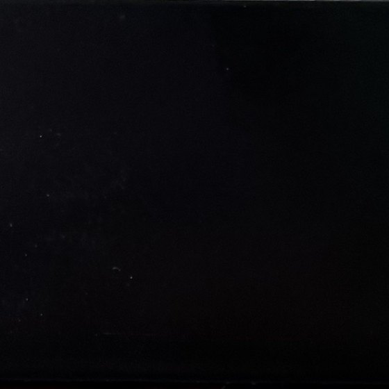 Close-up of the matt black finish.