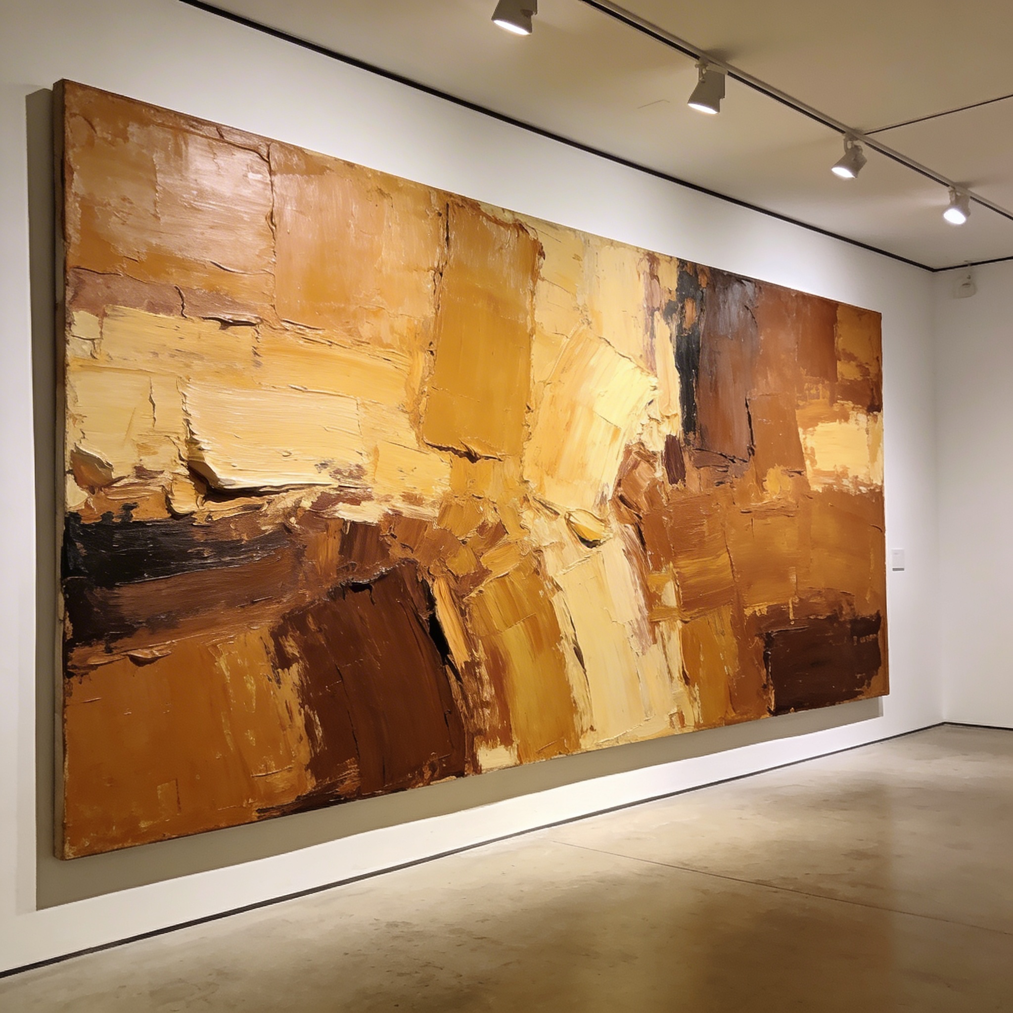 Canvas art with impasto texture